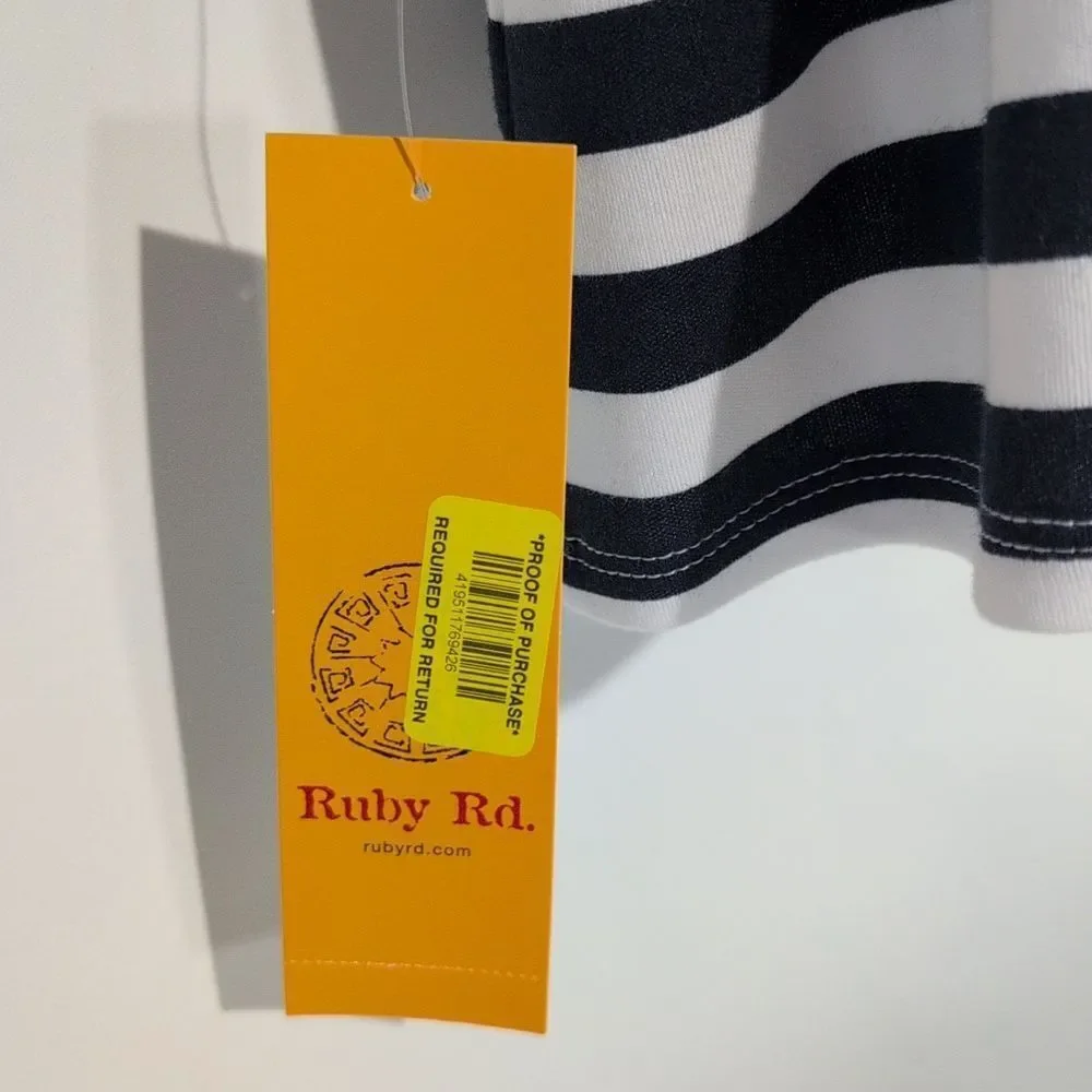 Ruby Rd. Multicolor Striped Long Sleeve Top - Picture 5 of 6